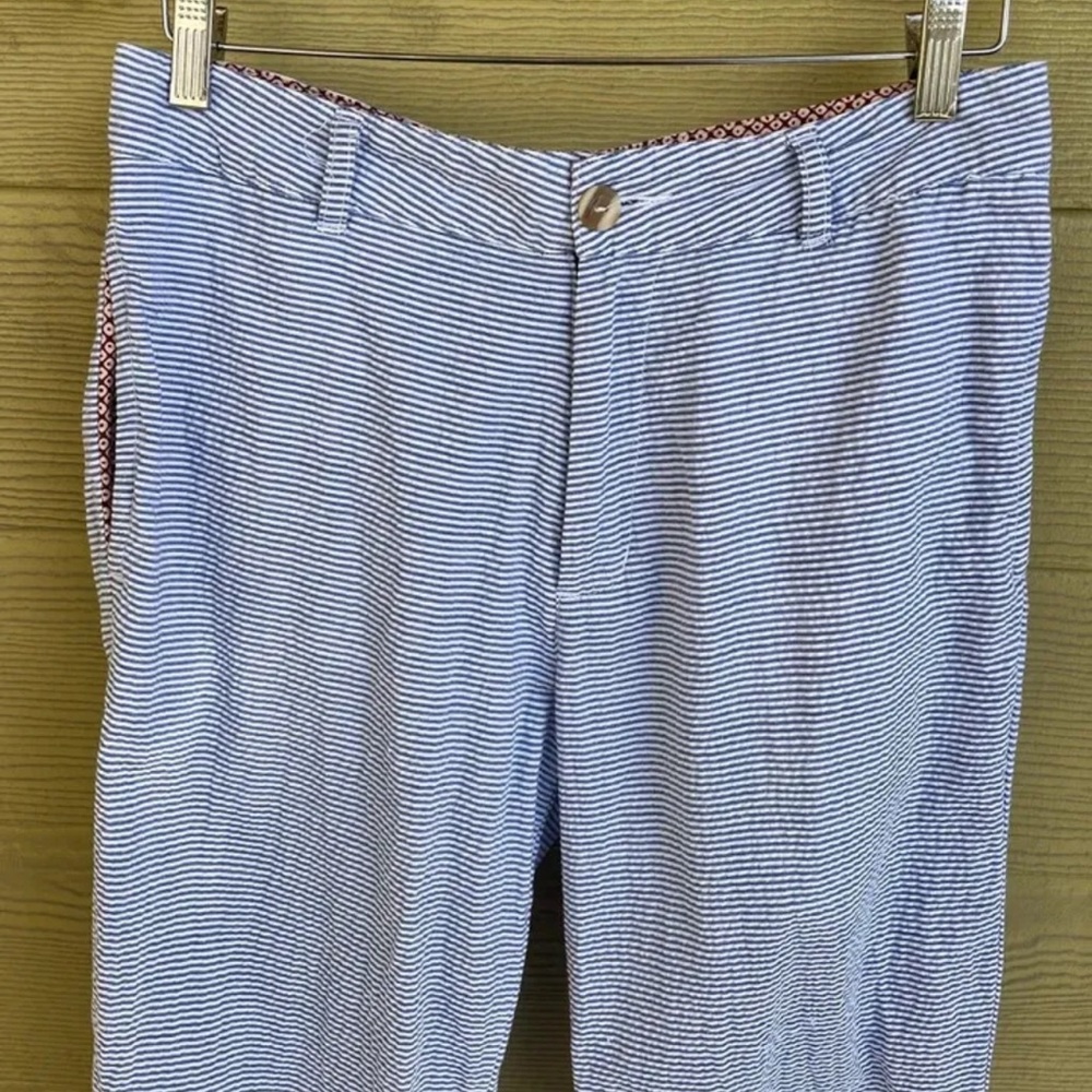 Betabrand Seersucker Lightweight Summer Trousers